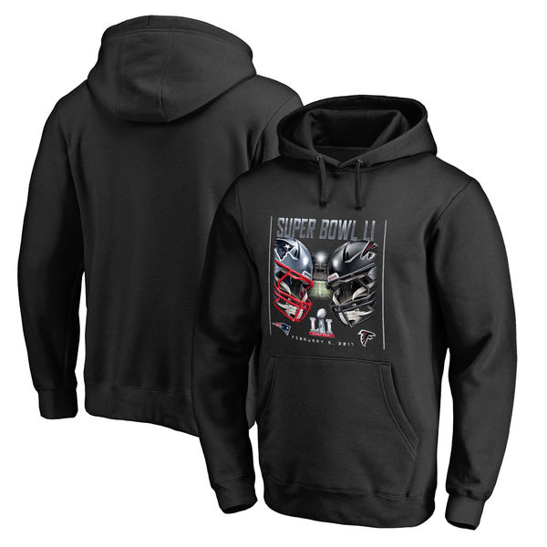 New England Patriots vs. Atlanta Falcons Pro Line by Fanatics Branded Super Bowl LI Dueling Player Matchup Big & Tall Pullover Hoodie - Black